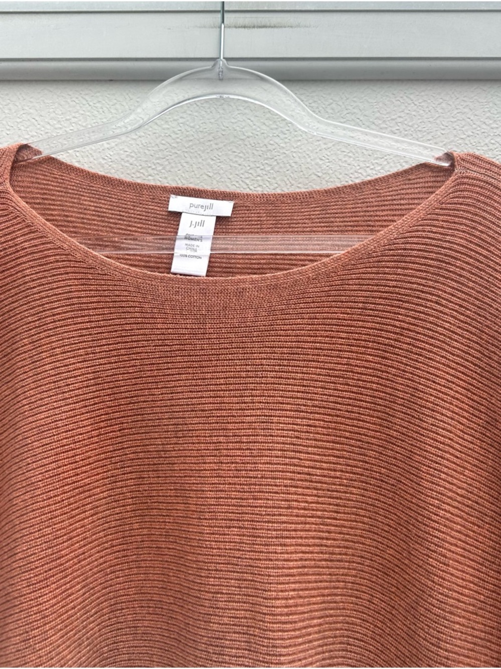 J. Jill Pure Poncho Sweater Womens One Size Ombre 100% Cotton Casual Pink  Gray - Picture 7 of 10